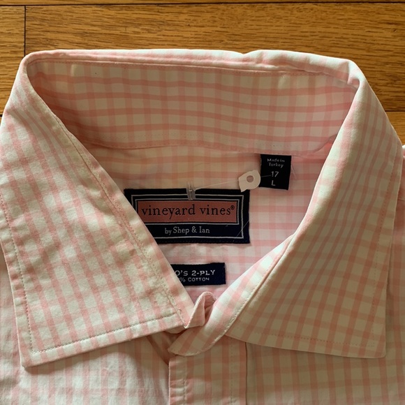 Vineyard Vines L Pink gingham shirt - Picture 2 of 3